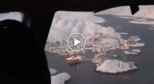 Як виглядає посадка літака в Гренландії