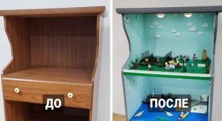 18 примеров того, как люди переделали старые вещи во что-то новое, полезное и очень крутое (19 фото)
