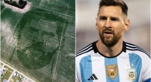 A farmer from Argentina made a portrait of Messi on the field (10 photos)