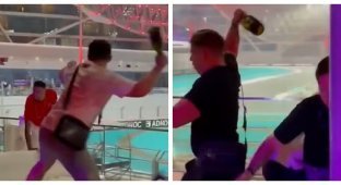 Drunk Britons got into a fight at the Abu Dhabi Grand Prix (7 photos + 1 video)