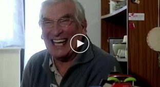 A man cannot stop laughing after an operation