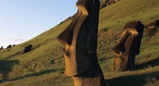 Гигантские каменные статуи на острове Пасхи (13 фото)