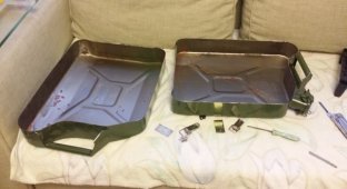 Как сделать чемодан из канистры своими руками (6 фото)