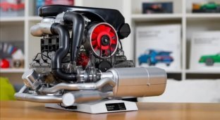 Двигатель Porsche 911 Turbo превратился в домашний конструктор (4 фото)