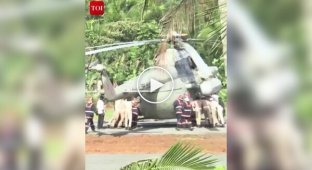 Helicopter carrying the President of India got stuck in uncured asphalt