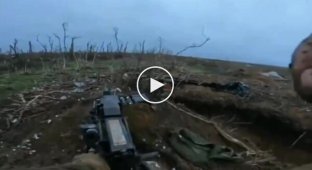 Фрагмент бою на Запорізькому напрямку від першої особи українського військового