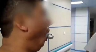 Китаец засунул лампочку в рот и не смог её вытащить (1 фото + 1 видео)