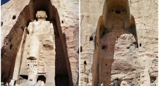Новое в туризме: "Талибан" открыл для публики посещение уничтоженных статуй Будды (1 фото)