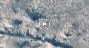 Unsuccessful attempt by a Russian military to shoot down a Ukrainian FPV drone in the Avdeevka area of the Donetsk region