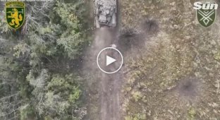 Excellent hit on a tank from a drone
