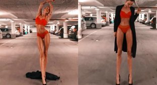 Scandinavian goddess: Swedish model won the hearts of millions of men with her meter-long legs (12 photos) (photo)