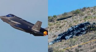 В США после дозаправки разбился американский истребитель пятого поколения F-35B Lightning II (2 фото + 2 видео)