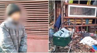 Любящий отец, верная собака и шалаш: как живёт подмосковный мальчик-маугли из лагеря для бездомных (6 фото + 2 видео)