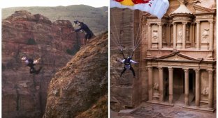 Самый опасный прыжок в истории бейсджампинга (7 фото + 1 видео)