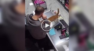 В Турции кот регулярно приходит в магазин за объятиями