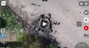 Обгоревшие тела российских захватчиков валяются на дороге