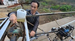 Китайский фермер собрал из металлолома вертолет (8 фото)