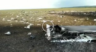 Место крушения Ил-22 ВВС России, сбитого Вагнером