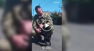 Border guard Andrey, after two years of captivity, met his dog