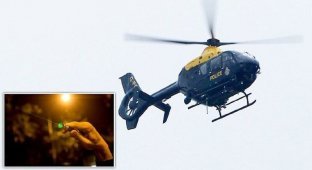 Мужчина ослепил пилота вертолета лазерной указкой и отправился в тюрьму (3 фото)