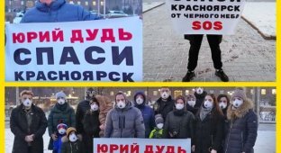 Активисты переименовали Красноярск и Челябинск в "Город ад" (9 фото + 2 видео)