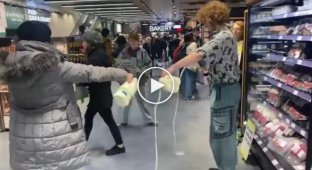 In England, environmental activists staged a milk protest in stores