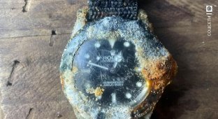 Дайвер знайшов на дні Тихого океану цокаючий годинник Rolex (3 фото)
