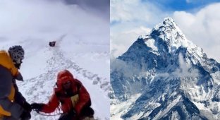 A participant in the Everest climb was not prepared for the sight of dead climbers (3 photos + 1 video)