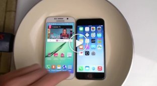 Galaxy S6 и IPhone 6 сварили в кипятке