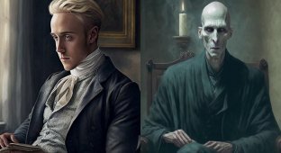 Персонажи Гарри Поттера по версии русских писателей от Midjourney (10 фото)