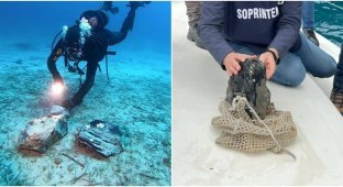 The cargo of a sunken ship was found off the coast of Italy (4 photos)
