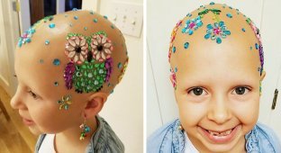 7-летняя девочка удивила многих на празднике, придя на него с красиво украшенной головой (9 фото)