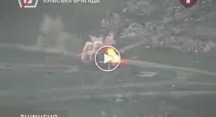 Воины 5-й ОШБр уничтожили транспорт противника, УАЗ, тягач БТС, ЛАТ, миномет, орудие Д-20, укрытия пехоты