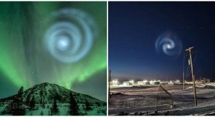 На Аляске очевидцы засняли необычное явление в небе (4 фото)