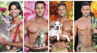 Australian firefighters took off their shirts for charity (7 photos + 1 video)