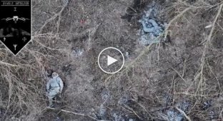 Ukrainian drones drop FOGs on Russian infantry in the Bakhmut direction
