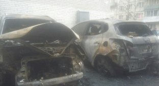 В Петербурге сожгли машину заводящего «Зенита» Александра Румянцева (4 фото + 2 видео)