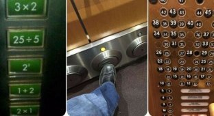Незвичайні ліфти, які можуть викликати паніку при виборі кнопки (14 фото)