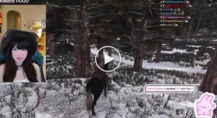Реакция девушки на нападение медведя в игре RDR