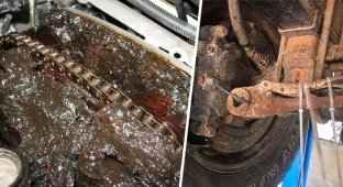 Repaired: frightening and frightening shots from auto repair shops (19 photos)