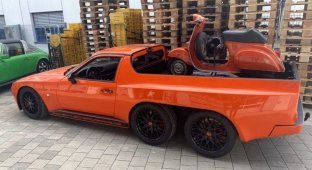 Unique Porsche 944 converted into a six-wheeled pickup truck is on sale in Germany (15 photos)