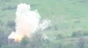 Ukrainian defenders destroyed an enemy mortar along with ammunition