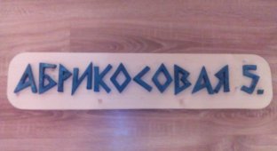 Деревянная адресная табличка с объемными деревянными буквами своими руками (16 фото)