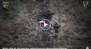 The 204th separate battalion shows its talent for dropping grenades from the air on Russians