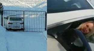 «Дети сидят голодные»: автомобилистка на белом BMW регулярно паркуется у детского садика и перекрывает въезд (2 фото + 1 видео)