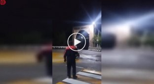 An overnight repair job ended in spilled paint on the road