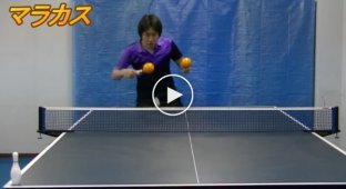 Когда азиатским игрокам в настольный теннис становится скучно