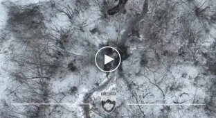 Луганская область, украинский дрон сбрасывает ВОГи и гранаты на российских военных