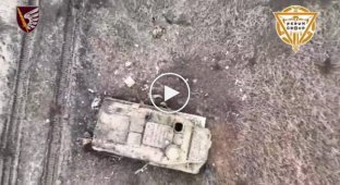 Soldiers use drones to finish off abandoned equipment and surviving occupiers on the battlefield near Novomikhailovka in the Donetsk region