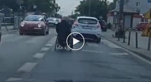 When you get tired of driving on the sidewalks in a wheelchair